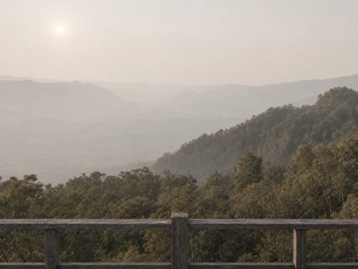 The valley from the terrace during the hot season
